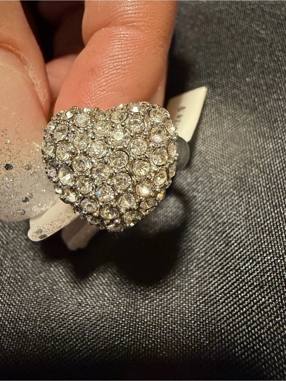 Park Lane DESTINY Heart Ring Size 9 Swarovski Crystals NWT Retired